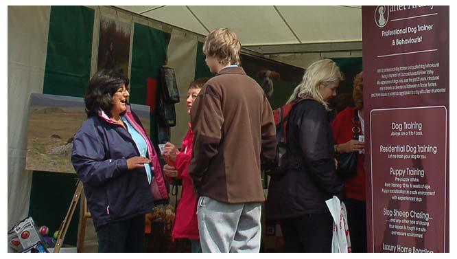 Very busy at the Lowther Show At Lowther Show